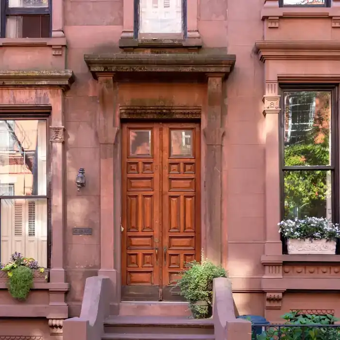 A Brooklyn brownstone entrance